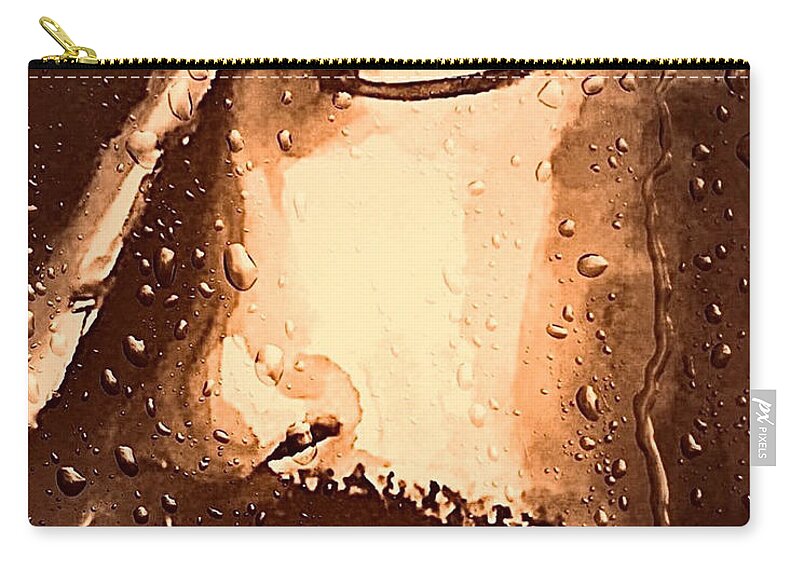  Zip Pouch featuring the painting Tears #1 by Angie ONeal