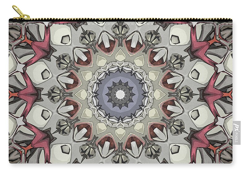 Digital Art Carry-all Pouch featuring the digital art Textured Mandala by Phil Perkins