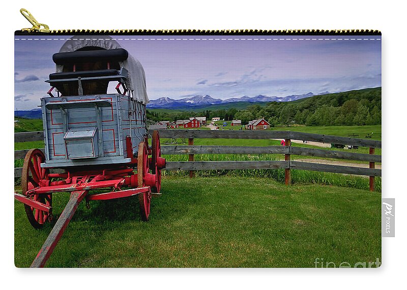 1875f Zip Pouch featuring the photograph The Beauty Of The Bar U Ranch #1 by Al Bourassa