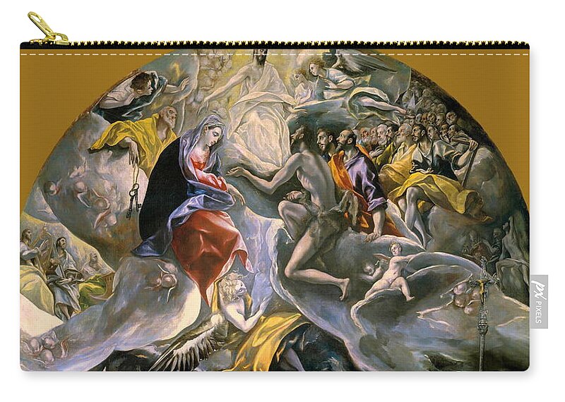 The Burial Of Count Orgaz Zip Pouch featuring the painting The Burial of Count Orgaz #1 by El Greco