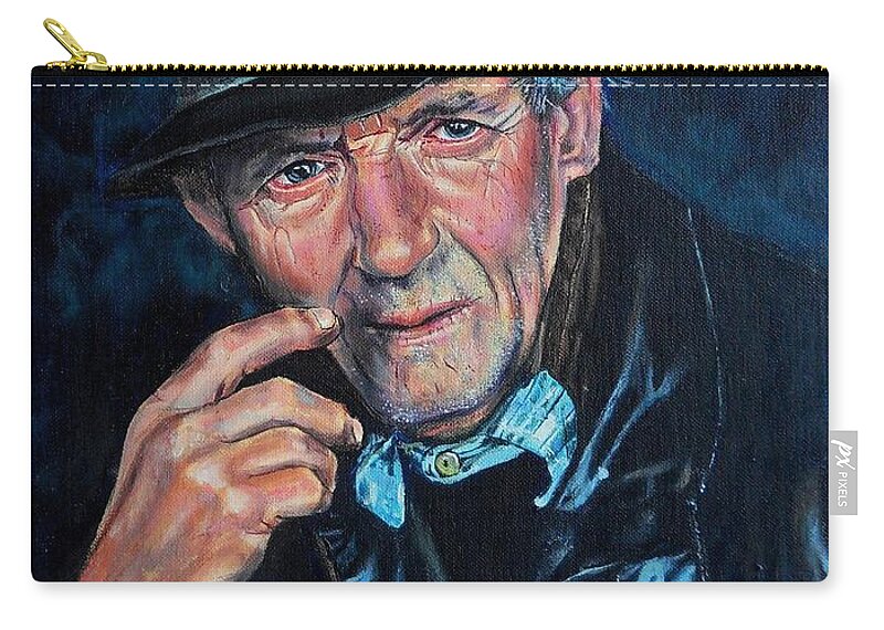 Portrait Zip Pouch featuring the painting The Dutchman #1 by Eric Dee