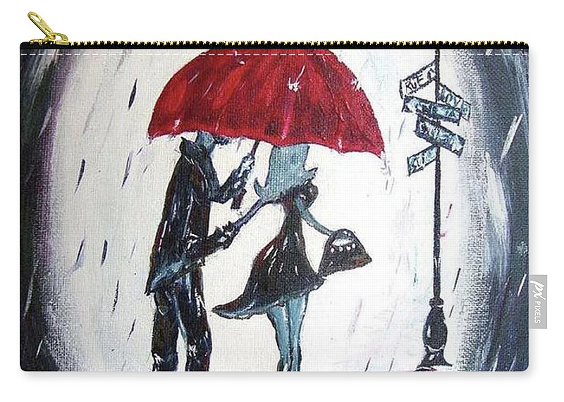 Gentleman Zip Pouch featuring the painting The Gentleman by Roxy Rich