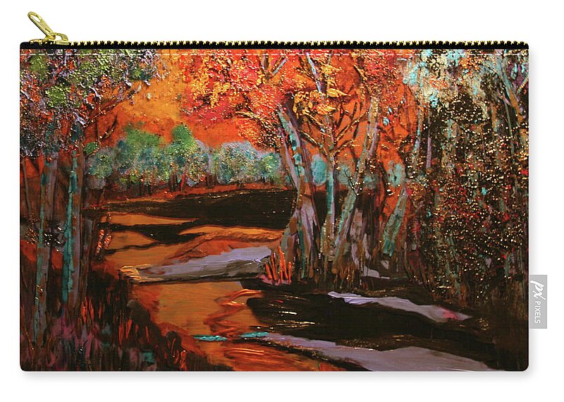 Trees Carry-all Pouch featuring the painting THe Magic Hour by Marilyn Quigley