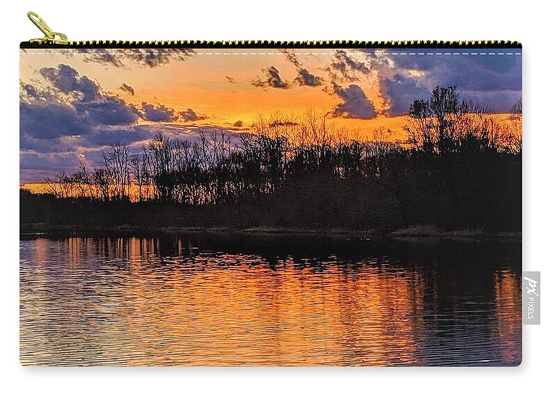  Carry-all Pouch featuring the photograph Tinkers Creek Park Sunset by Brad Nellis