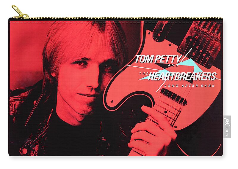 Tom Petty & The Heartbreakers Zip Pouch featuring the mixed media Tom Petty and The Heartbreakers #2 by Robert VanDerWal