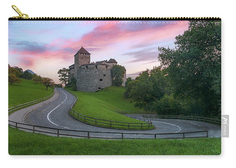 Vaduz Castle Zip Pouch featuring the photograph Vaduz - Liechtenstein #1 by Joana Kruse