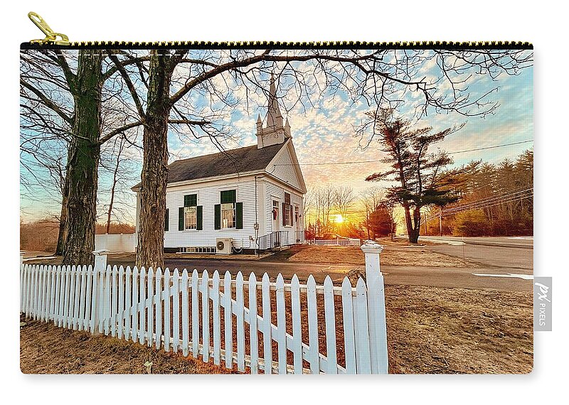  Zip Pouch featuring the photograph Walnut Grove Baptist Church #1 by John Gisis