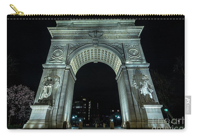 1892 Carry-all Pouch featuring the photograph Washington Square Arch The North Face by Stef Ko