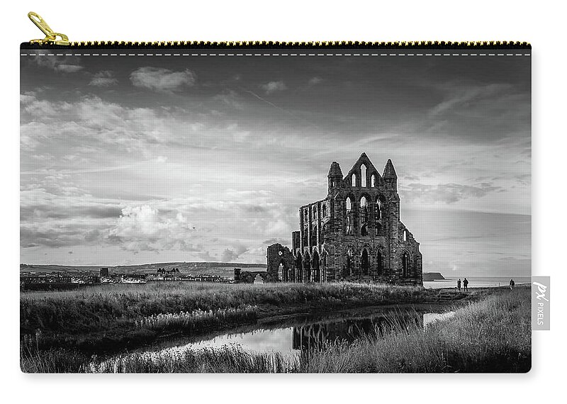 Britain Zip Pouch featuring the photograph Whitby abbey #1 by Chris Smith