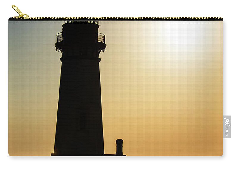 Lighthouse Zip Pouch featuring the photograph Yaquina Lighthouse #1 by Erika Fawcett