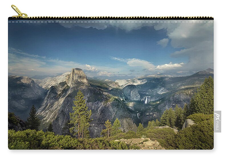 Landscape Zip Pouch featuring the photograph Yosemite National Park #1 by Mango Art