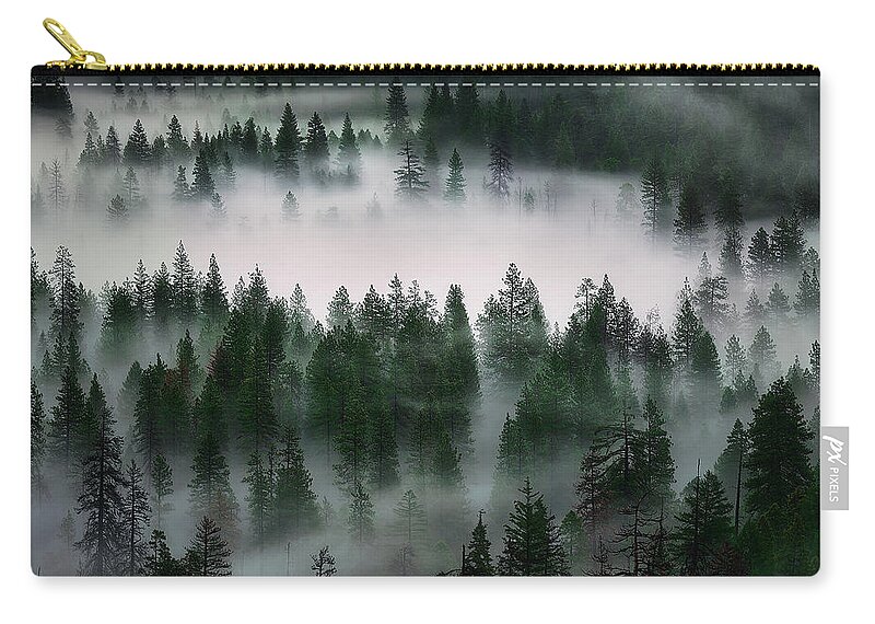 Nature Zip Pouch featuring the photograph Yosemite Valley of Trees #1 by Jon Glaser