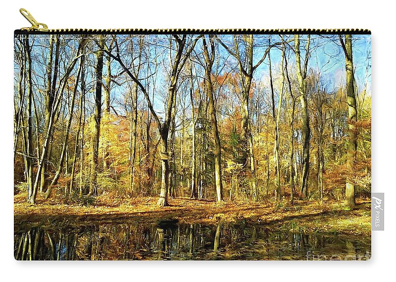 Woods Zip Pouch featuring the photograph You Got To Feel It #1 by Xine Segalas