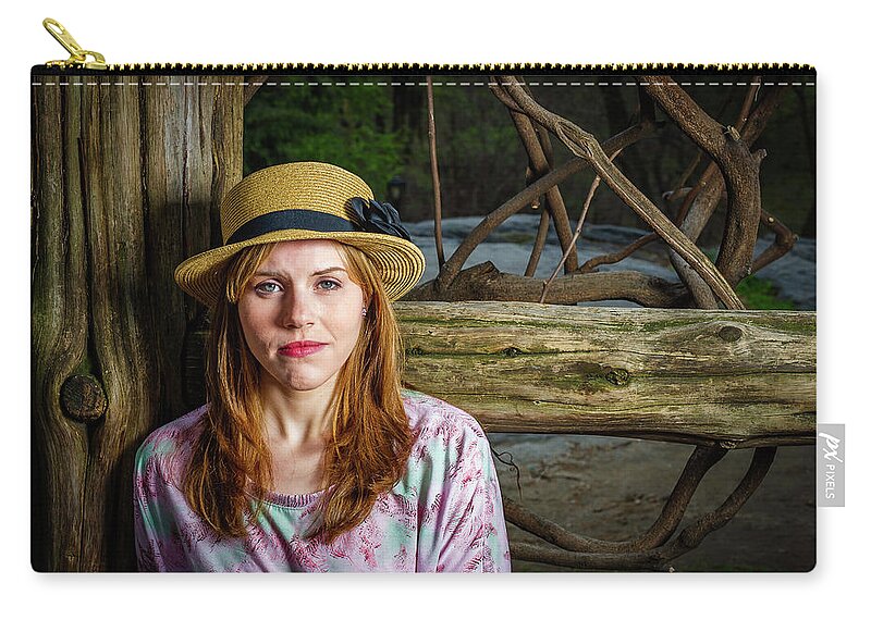 Young Zip Pouch featuring the photograph Young Girl #1 by Alexander Image