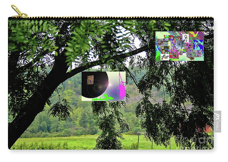 Walter Paul Bebirian: Volord Kingdom Art Collection Grand Gallery Zip Pouch featuring the digital art 10-9-2021f by Walter Paul Bebirian