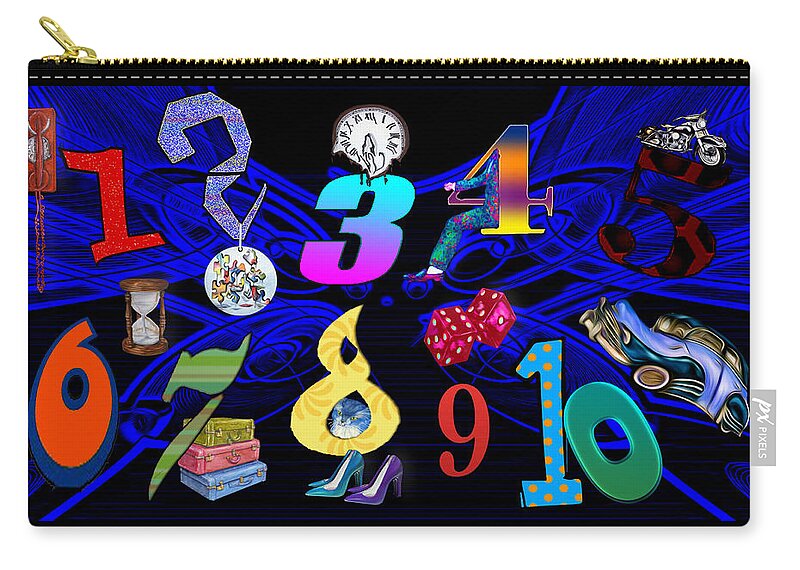 Living Room Zip Pouch featuring the digital art 10 plus 1 Reasons To Love Art by Ronald Mills