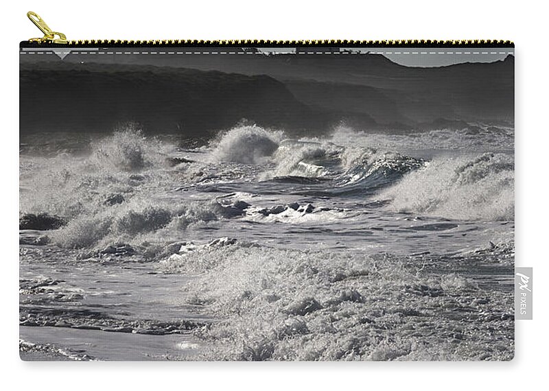 Lighthouse Zip Pouch featuring the photograph San Simeon #11 by Lars Mikkelsen