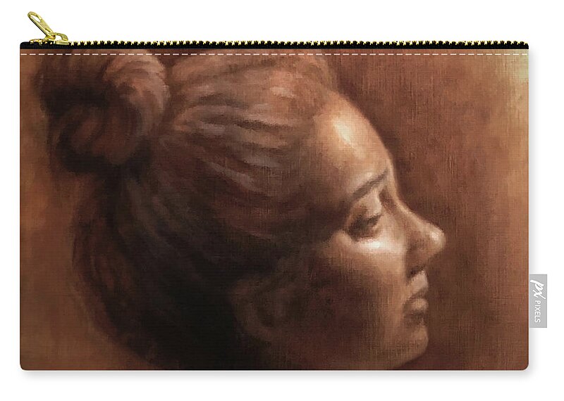  Zip Pouch featuring the painting Underpainting #10 by Vongduane Manivong