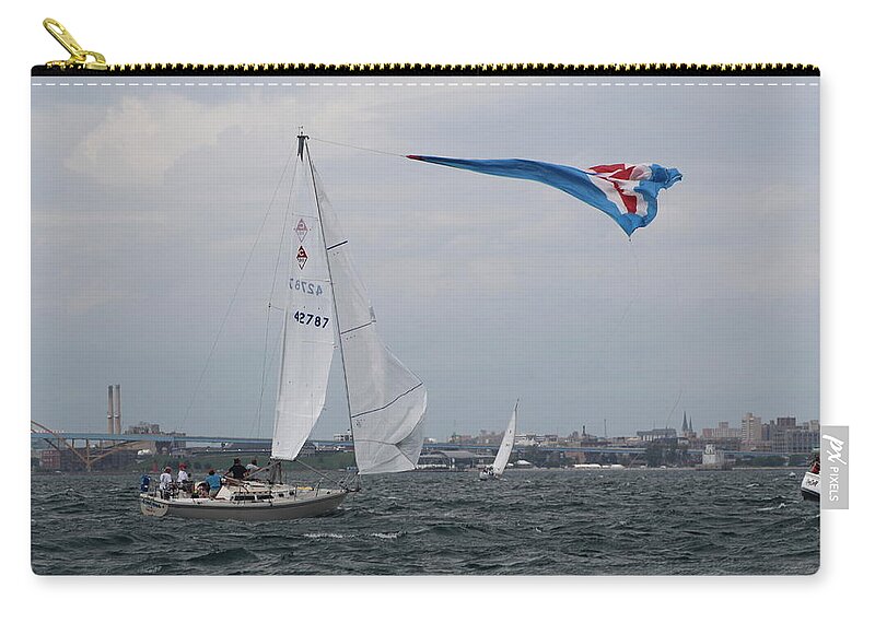  Zip Pouch featuring the photograph The race #104 by Jean Wolfrum