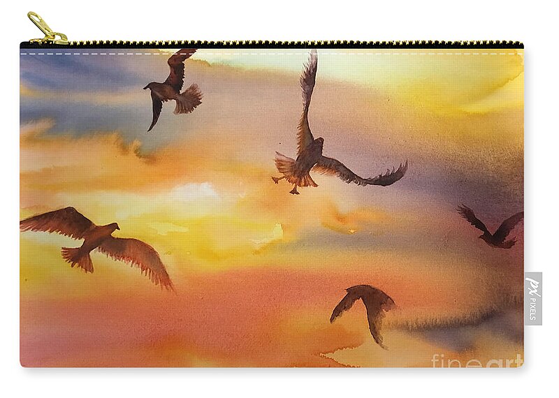 1122021 Zip Pouch featuring the painting 1122021 by Han in Huang wong