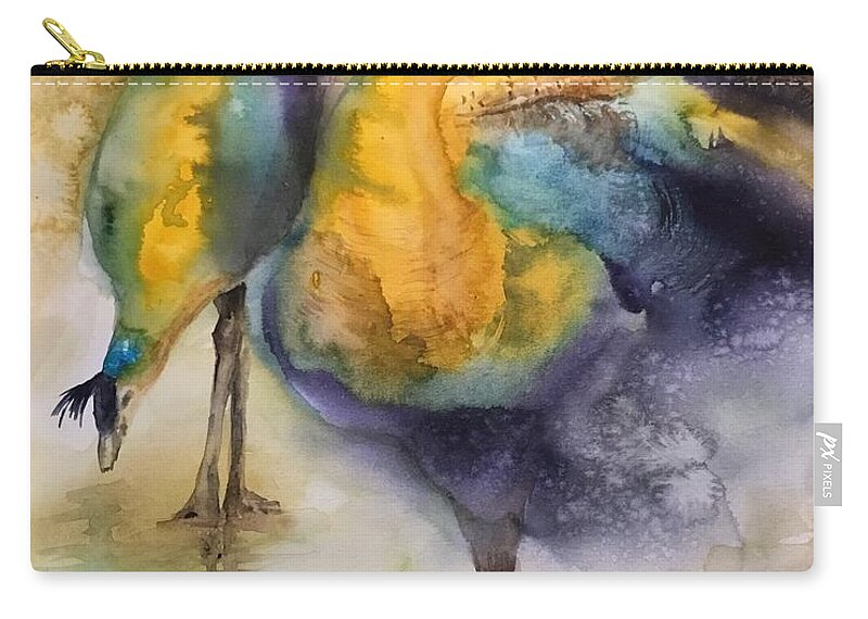 1182021 Zip Pouch featuring the painting 1182021 by Han in Huang wong