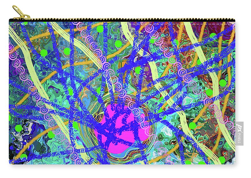 Walter Paul Bebirian: The Bebirian Art Collection Zip Pouch featuring the digital art 12-18-2011abdefghijklm by Walter Paul Bebirian
