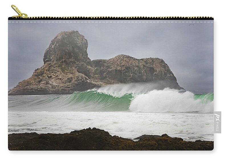  Zip Pouch featuring the photograph San Simeon #13 by Lars Mikkelsen