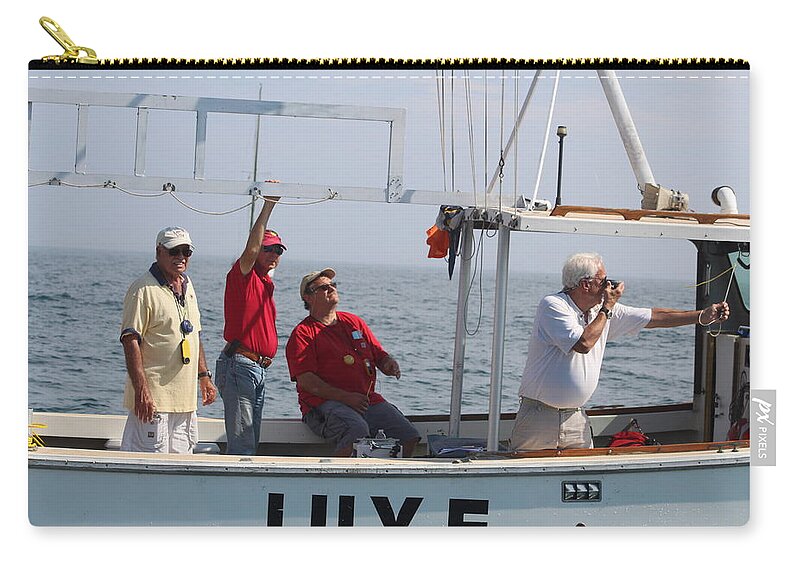  Zip Pouch featuring the photograph The race #136 by Jean Wolfrum