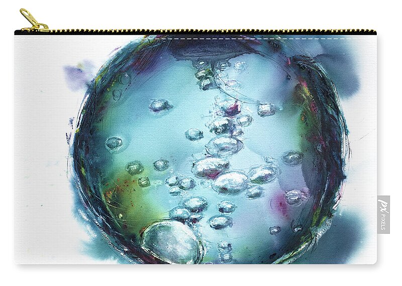  Zip Pouch featuring the painting 'Maybe I should give them names' by Petra Rau