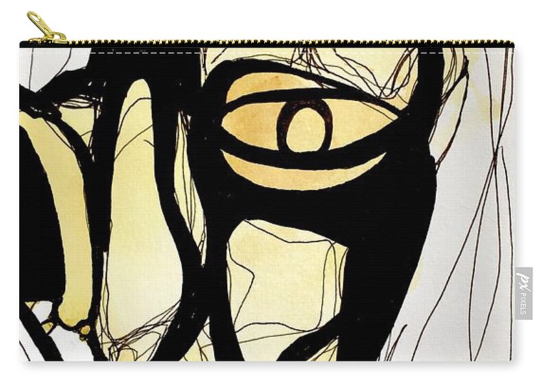 Modern Art Zip Pouch featuring the drawing Untitled #14 by Jeremiah Ray