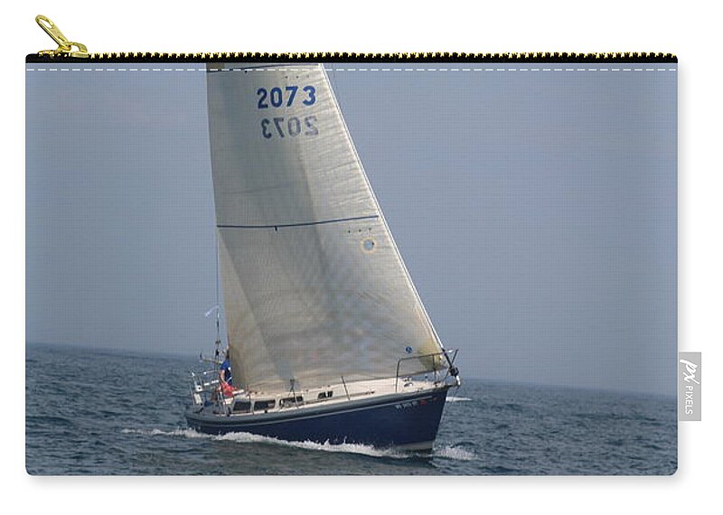  Zip Pouch featuring the photograph The race #151 by Jean Wolfrum