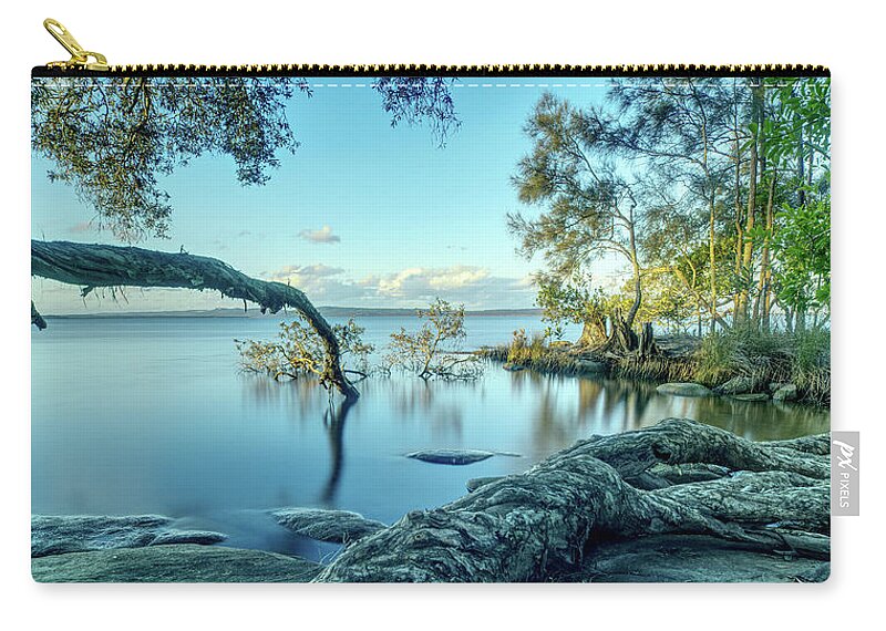 Lake Zip Pouch featuring the photograph 1807set2 by Nicolas Lombard