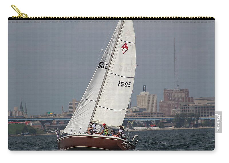 Zip Pouch featuring the photograph The race #186 by Jean Wolfrum