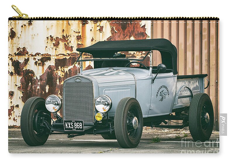 Ford Zip Pouch featuring the photograph 1931 Ford Pick Up by Tim Gainey