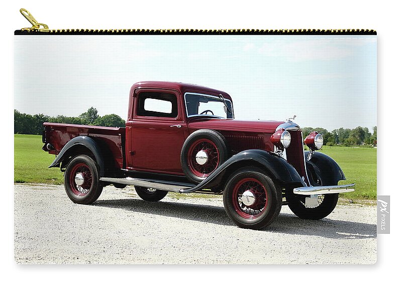Dodge Truck Zip Pouch featuring the photograph 1934 Dodge Ram Truck by Lens Art Photography By Larry Trager