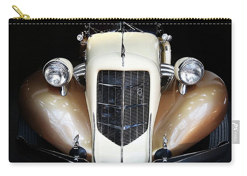 1936 Zip Pouch featuring the photograph 1936 Auburn 851 Speedster by Peter Kraaibeek