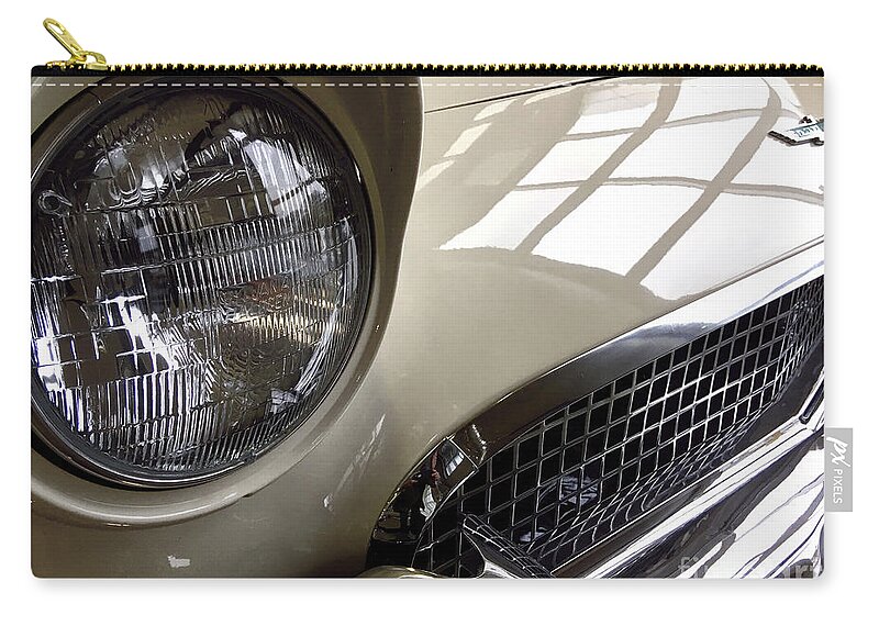Ford Zip Pouch featuring the photograph 1957 Thunderbird by Phil Perkins