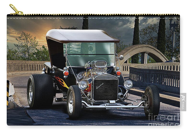 1923 Ford Roadster Pickup Zip Pouch featuring the photograph 1923 Ford Bucket T Roadster Pickup #2 by Dave Koontz