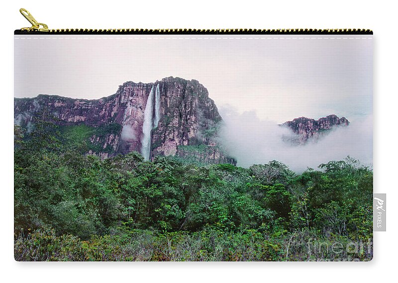 Dave Welling Zip Pouch featuring the photograph Angel Falls Canaima National Park Venezuela by Dave Welling