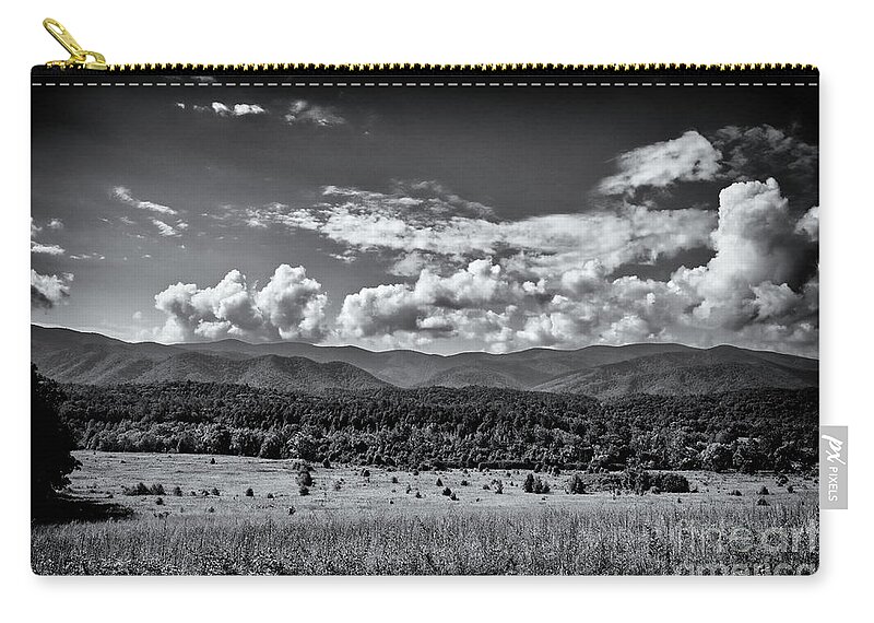 Tennessee Zip Pouch featuring the photograph Black and White Landscape #2 by Phil Perkins