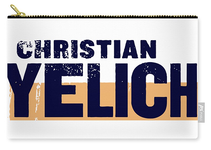 Christian Yelich Zip Pouch featuring the digital art Christian Yelich #2 by Pono Tukino