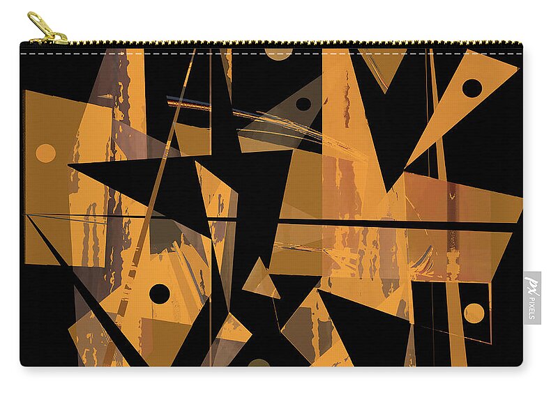Modern Zip Pouch featuring the digital art Colourful shapes #2 by Andrew Penman