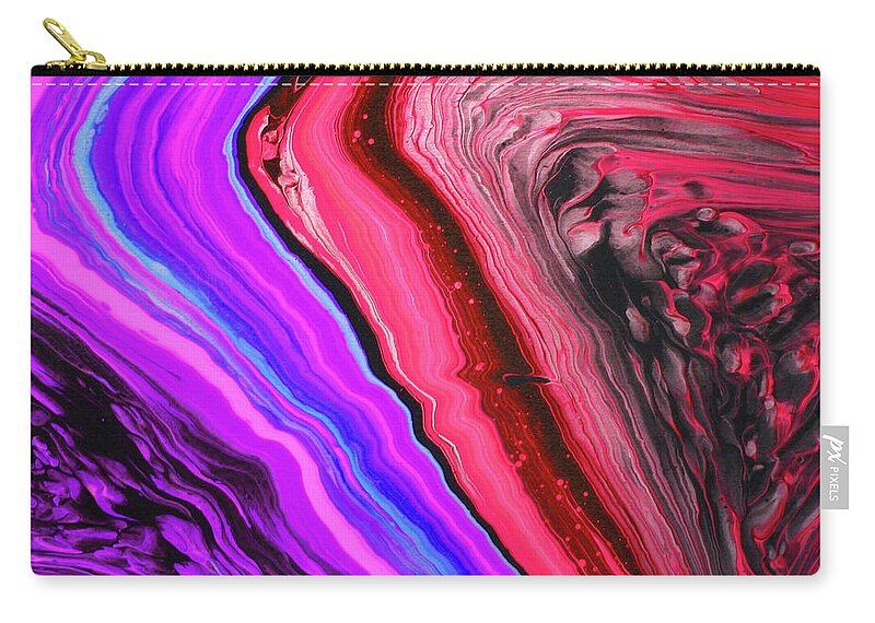 Acrylic Abstract Zip Pouch featuring the painting Earth and Sky RPH2 by Diane Goble