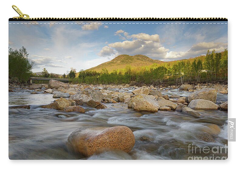 Black Mountain Zip Pouch featuring the photograph East Branch of the Pemigewasset River - Lincoln New Hampshire #2 by Erin Paul Donovan