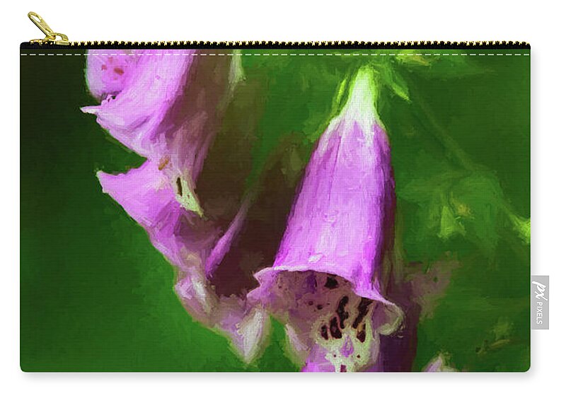 Foxglove Carry-all Pouch featuring the photograph Foxglove by Cathy Kovarik