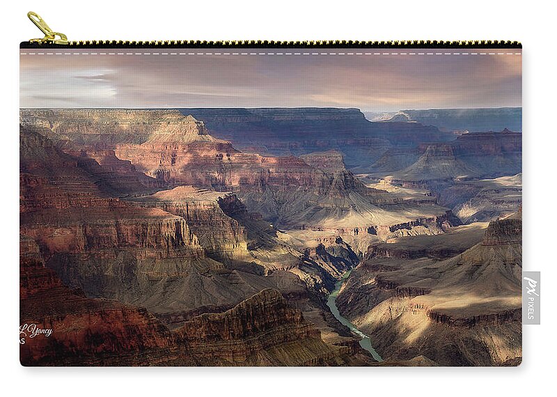 Sunset Zip Pouch featuring the photograph Grand Canyon #2 by G Lamar Yancy