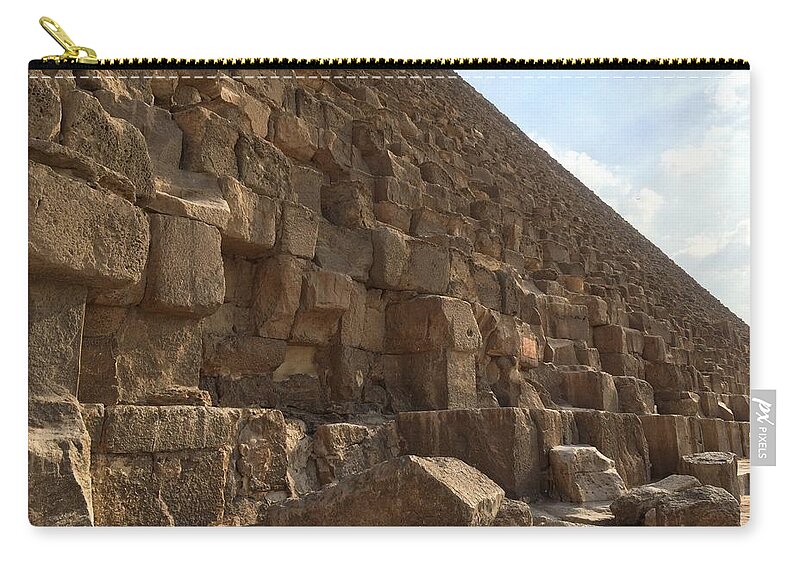 Giza Zip Pouch featuring the photograph Great Pyramid #2 by Trevor Grassi