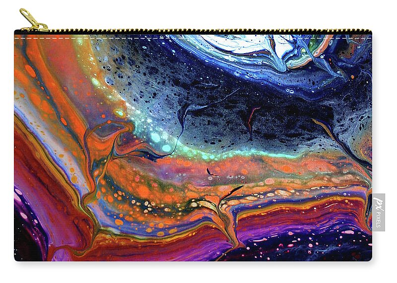 Acrylic Abstract Zip Pouch featuring the painting Wisdom Seeker V1 #1 by Diane Goble