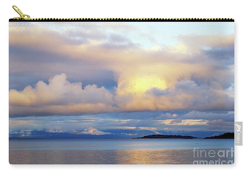 Sunset Serenade Vancouver Island Zip Pouch featuring the photograph Sunset Serenade - Vancouver Island by Bob Christopher