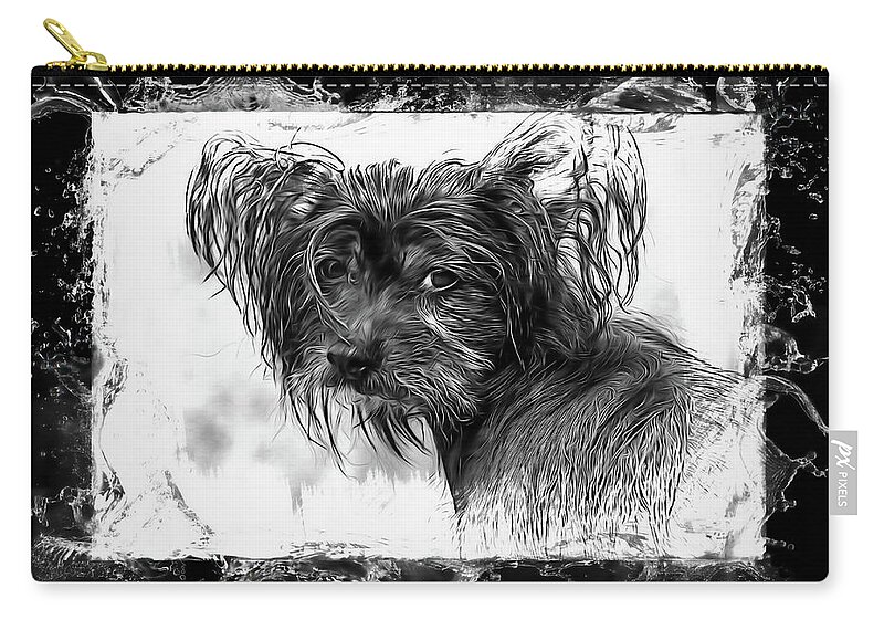Dog Zip Pouch featuring the photograph Man's Best Friend #1 by Andrea Kollo